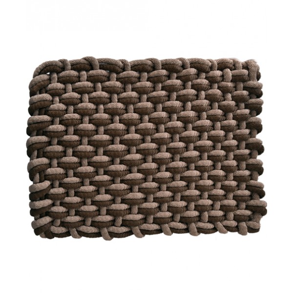 Saddle Brown And Almond Polyester Door Mat Rope